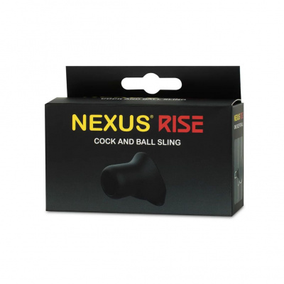 Черное эрекционное кольцо-слинг Nexus Rise