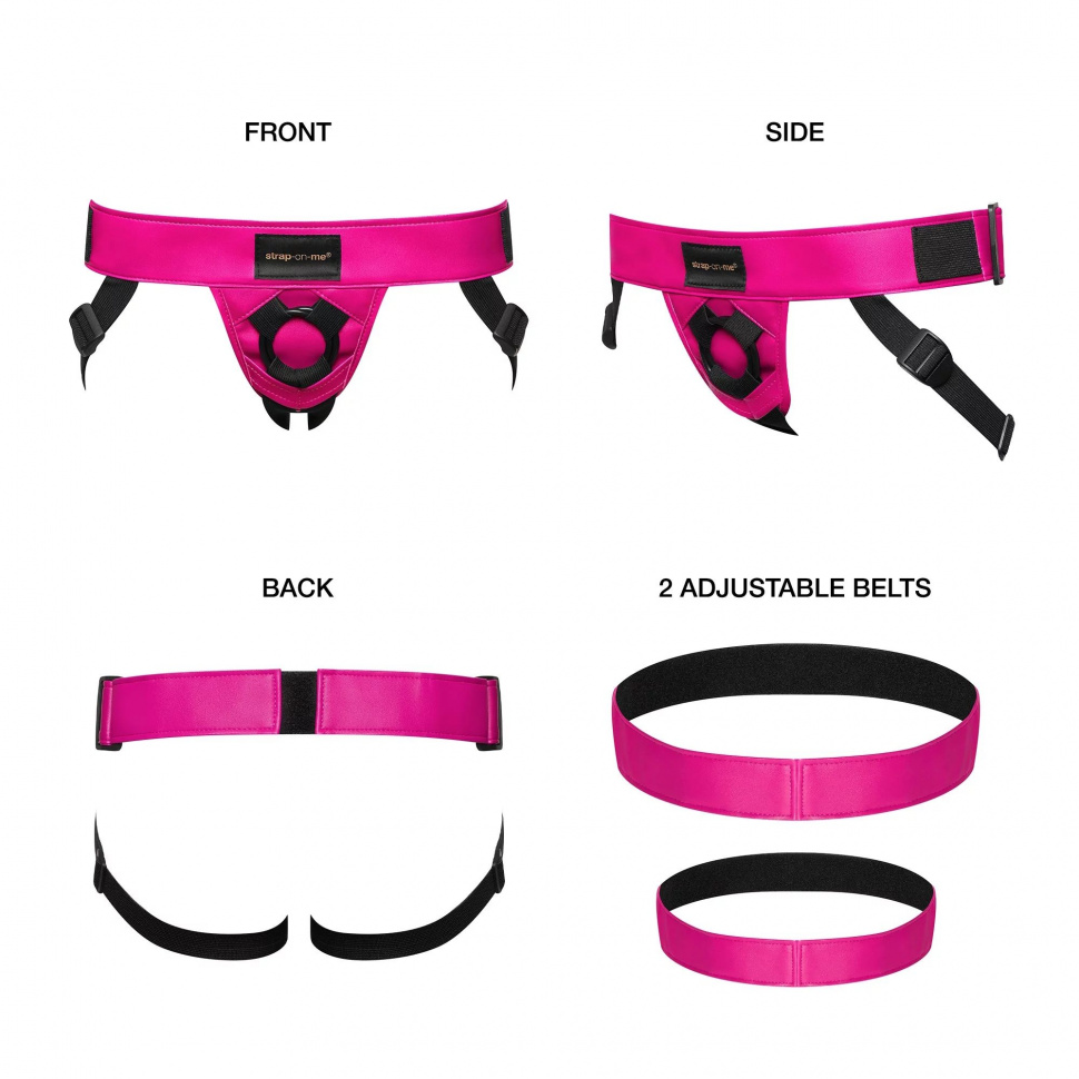 Ярко-розовый пояс для страпона Strap-On-Me Harness Curious