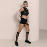 Черные трусики-боксеры для фиксации насадок Strap-on-me Harness Lingerie Allure - size XL