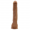 Темно-бежевый фаллоимитатор-гигант на присоске Dick - 28 см.