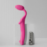 Ярко-розовый безремневой страпон Strap-on-me Vibrating Bendable Strap-On size XL