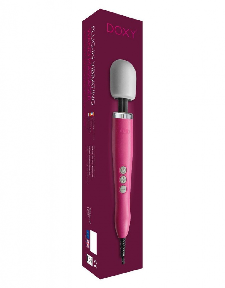 Розовый жезловый вибратор Doxy Massager - 34 см.