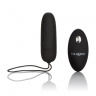 Чёрное виброяйцо Silicone Remote Bullet с пультом ДУ