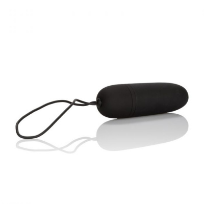 Чёрное виброяйцо Silicone Remote Bullet с пультом ДУ