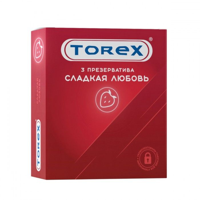 Презервативы Torex Сладкая любовь с ароматом клубники - 3 шт.