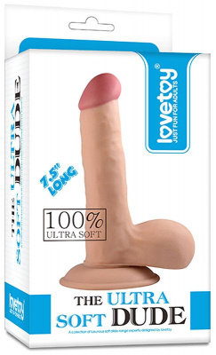 Телесный фаллоимитатор 7.5 The Ultra Soft Dude - 18 см.