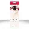Розовый виниловый кляп SINFUL BALL GAG