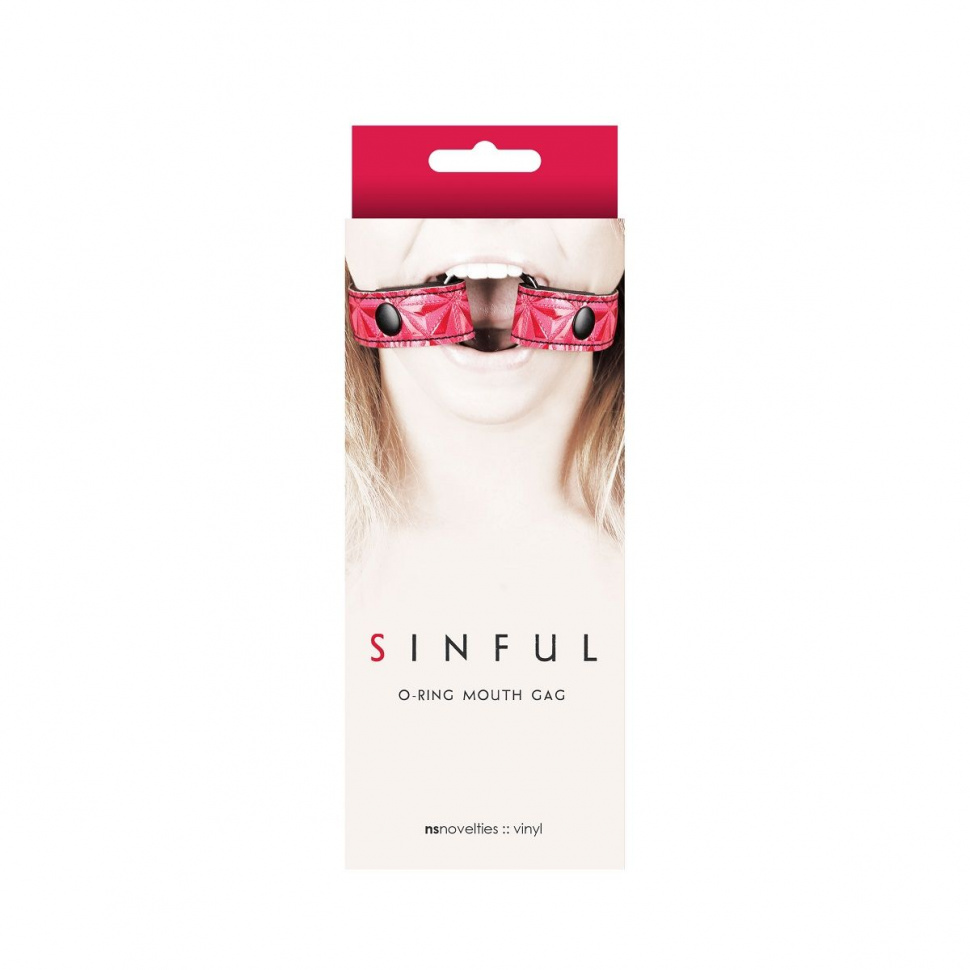 Розовый расширитель для рта Sinful O-Ring Mouth Gag