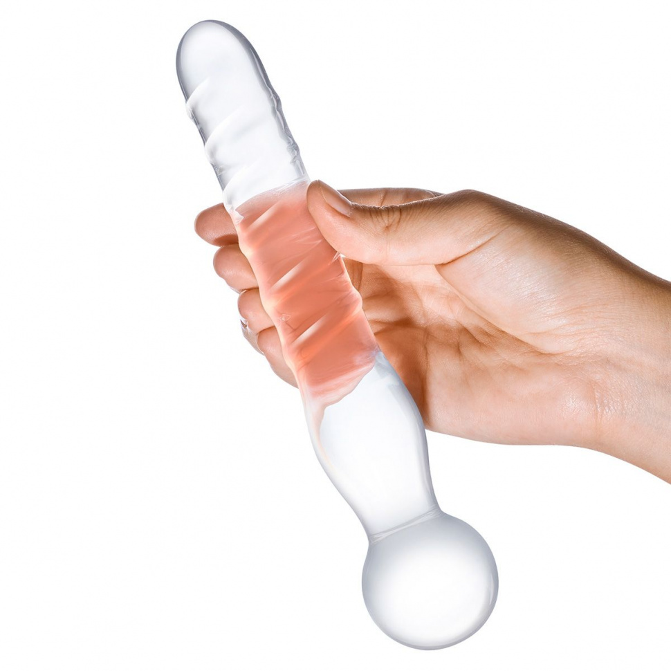 Стеклянный спиральный жезл Joystick, 20 см.