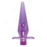 Фиолетовая анальная пробка с вибрацией JAMMY JELLY VIBRATING ANAL PLUG - 11,5 см.