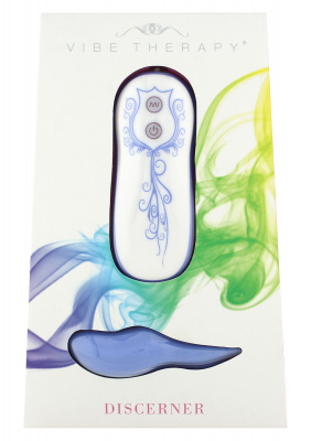 Голубой силиконовый стимулятор VIBE THERAPY DISCERNER 