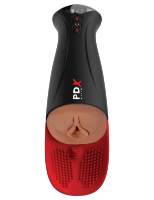 Мастурбатор-вагина в колбе с вибрацией Fuck-O-Matic Pro XL