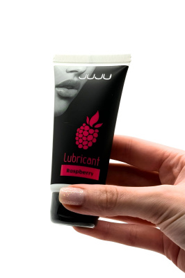 Съедобный лубрикант JUJU Raspberry с ароматом малины - 50 мл.