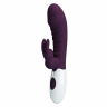 Фиолетовый вибратор-кролик Naughty Bunny - 19,8 см.