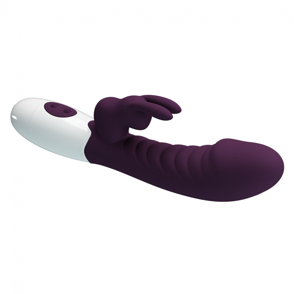 Фиолетовый вибратор-кролик Naughty Bunny - 19,8 см.