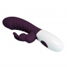 Фиолетовый вибратор-кролик Naughty Bunny - 19,8 см.