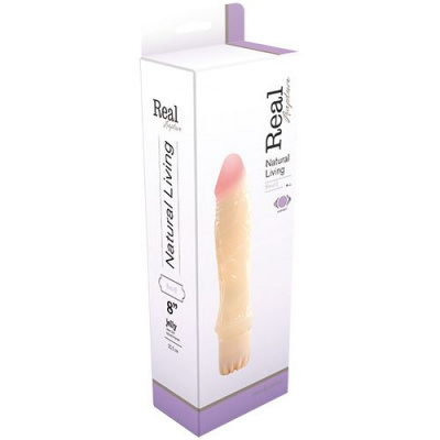 Телесный вибратор REAL RAPTURE SWELL JELLY 8 INCH - 20,5 см.