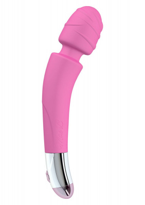 Розовый вибромассажер Soft Touch Body Wand - 20 см.