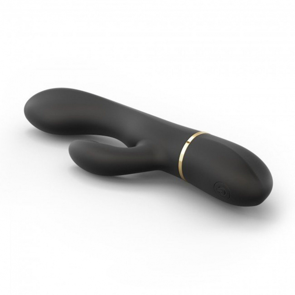Черный вибратор-кролик Dorcel Glam Rabbit - 21 см.