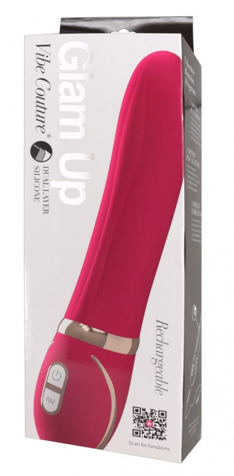 Розовый вибромассажер для точки G Glam Up Pink GR - 22 см.