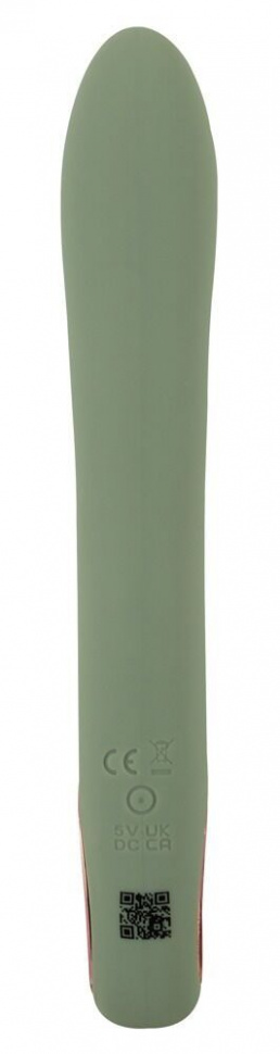Оливковый вибратор-кролик Slim Rabbit Olive - 21,4 см.
