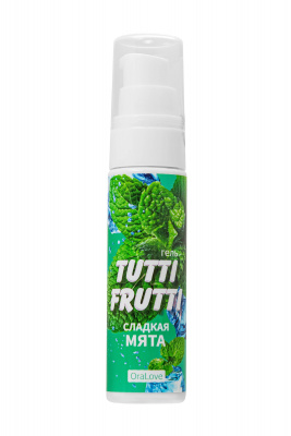 Гель-смазка Tutti-Frutti со вкусом сладкой мяты - 30 гр.