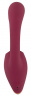 Малиновый вибратор с подвижными язычками 2 Function Vibrator - 20,6 см.