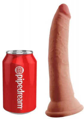 Кофейный фаллоимитатор на присоске 7 Triple Density Cock - 21 см.