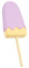 Сиреневый мини-вибратор в форме пломбира Vibrating Popsicle