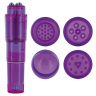 Фиолетовая виброракета с 4 насадками MULTI STIMULATOR CANDY PIE PURPLE PULSY