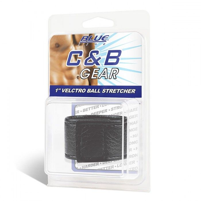 Чёрная утяжка на мошонку 1 Velcro Ball Stretcher