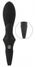 Черный вибратор-кролик с функцией расширения Inflatable Rabbit Vibrator - 18,3 см.
