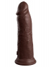 Коричневый фаллоимитатор 8  Silicone Dual Density Cock - 22,8 см.