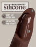 Коричневый фаллоимитатор 8 Silicone Dual Density Cock - 22,8 см.