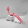 Розовый безремневой страпон Strap-on-me Semi-Realistic Bendable Strap-On size S
