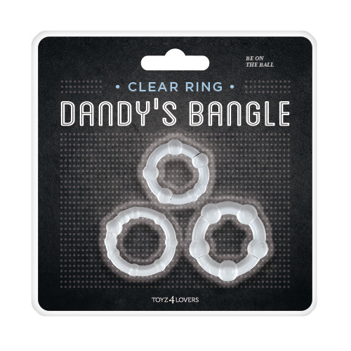 Набор из 3 прозрачный эрекционных колец KIT 3 COCK RING BE ON THE BALL CLEAR