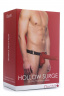 Красный полый страпон с мошонкой Hollow Surge Strap On - 20 см.