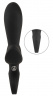 Черный вибратор с функцией расширения Inflatable Triple Vibrator - 18,9 см.
