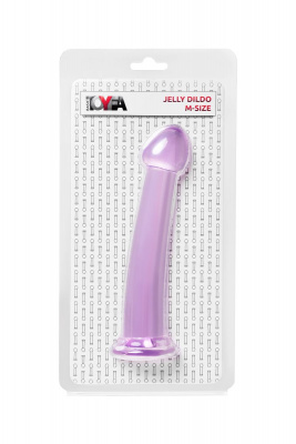 Фиолетовый фаллоимитатор Jelly Dildo M - 18 см.