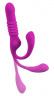 Лиловый вибратор 3 Function Vibrator с функцией фрикций и постукиванием