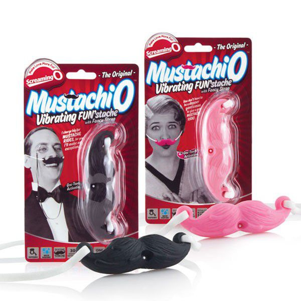 Черные силиконовые виброусы THE Mustachio
