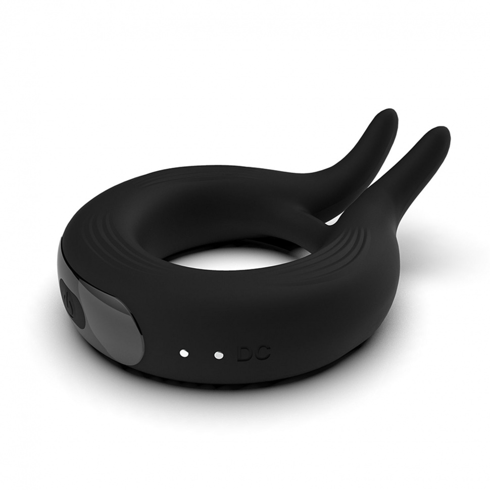 Черное эрекционное кольцо Marry Me Rechargeable Vibrating Cockring