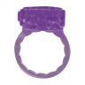 Фиолетовое эрекционное виброкольцо VIBRATING COCK RING ACE BUDDY