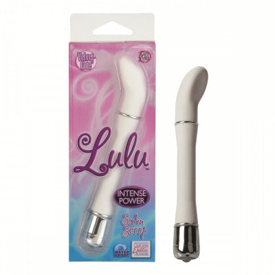 Белый вибратор Lulu Satin Scoop Vibe - 15,5 см.