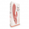 Красный вибратор-кролик 5’’ Silicone Kissing - 20,2 см.