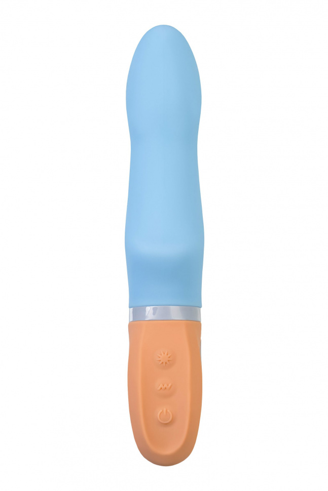 Голубой силиконовый вибратор Bluebell - 18,5 см.
