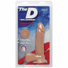 Телесный фаллоимитатор на присоске The D Perfect D 7 Vanilla - 17,78 см.