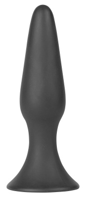 Чёрная анальная пробка Silky Buttplug Big Black - 16 см.