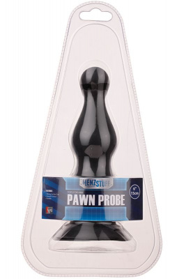 Чёрная анальная пробка с тонким кончиком MENZSTUFF PAWN PROBE BLACK - 15 см.