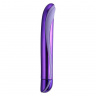 Фиолетовый металлический вибратор с силиконовыми вставками Vibe Therapy Exude - 17 см.